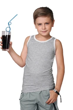 Майка Спорт детская, однотонная меланж