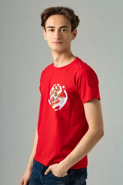 Футболка Мэдисон унисекс, однотонная "Тигр"