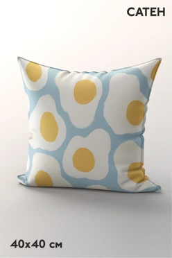 Подушка из сатена 40х40 см (холлофайбер), с полной запечаткой