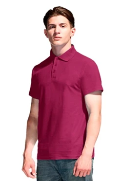 Поло Нэкст унисекс (Stan), однотонная бордовая