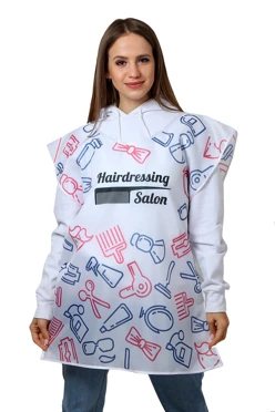 Накидка 60х80 см, с полной запечаткой "Hairdressing Salon"