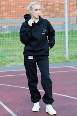 Спортивный костюм Лофт из футера женский, однотонный