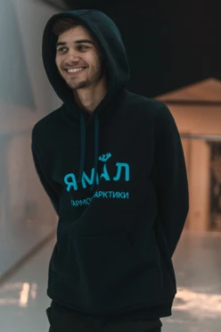 Худи Майк из футера унисекс, однотонная "Гармония Арктики"