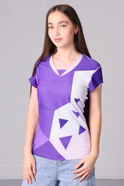 Футболка Нолан женская с полной запечаткой "Purple"