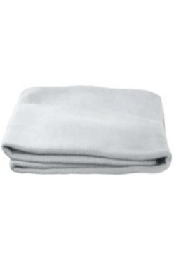 Плед Классик (в упаковке из спанбонда) флисовый 155х170 см, однотонный белый