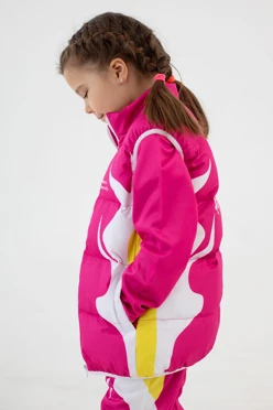 Жилет Морган Лайт с подкладом из лебяжьего пуха детский, с полной запечаткой