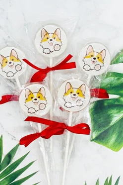 Леденец с логотипом с 1 стороны, 4 см