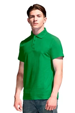 Поло Нэкст унисекс (Stan), однотонная зелёная