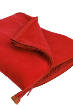 Плед Трансформер (плед-подушка) флисовый 120х155 см, однотонный красный