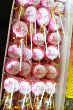 Леденец 3,5 см со съедобной картинкой с 1 стороны "Танцы"