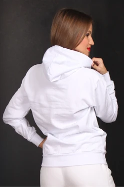 Толстовка Кенго из футера унисекс (Uvinal), однотонная белая