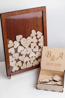 Рамка пожеланий с сердечками, 30 сердечек