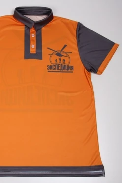 Поло Стар унисекс из примы с полной запечаткой "Экспедиция"