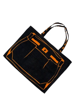 Сумка Эко Колор из двунитки 40х30 см, печать с двух сторон "Orange bag"