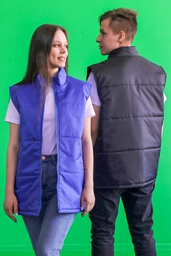 Жилет Оливер на синтепоне со стежкой унисекс, однотонный