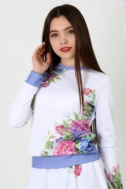 Свитшот Гарри унисекс из адидаса с полной запечаткой "Гортензии"