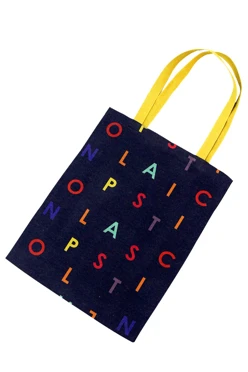 Сумка Эко Колор из двунитки 35х45 см, печать с двух сторон "No plastic"