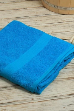 Полотенце махровое 70х140 см (Ituma), однотонное бирюзовое