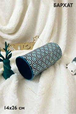 Подушка-валик из бархата 14х26 см, с полной запечаткой