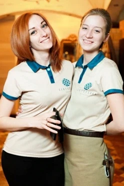 Поло Стар женская из примы с полной запечаткой "SEAFOOD BAR"