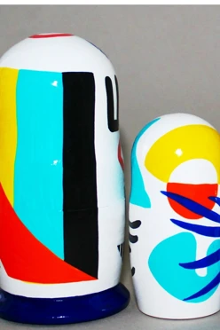 Матрешка "Глаз", глянцевая, средняя, 5 шт