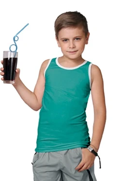 Майка Спорт детская, однотонная бирюзовая