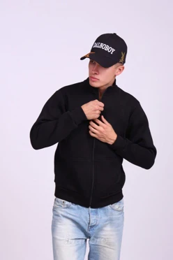 Толстовка Томас из футера унисекс, однотонная черная