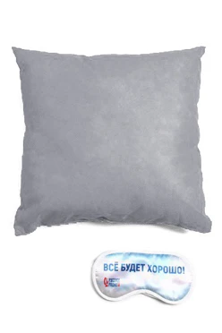 Подушка из спанбонда 35х35 см (холлофайбер), однотонная серая