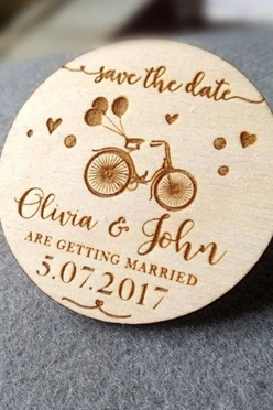 Магнит из дерева, круглый, 7 см