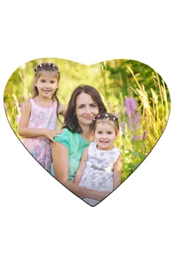 Коврик для мыши в форме сердца 3 мм, с полной запечаткой "Фотосессия"