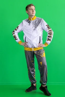 Спортивный костюм Стайлинг унисекс из футера с полной запечаткой