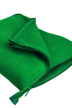Плед Трансформер (плед-подушка) флисовый 155х170 см, однотонный зеленый