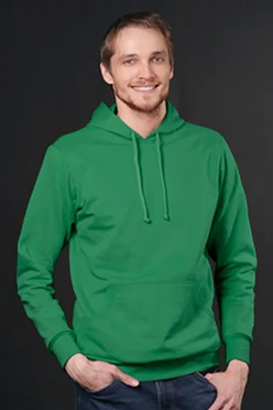 Худи Майк из футера унисекс, однотонный зеленый