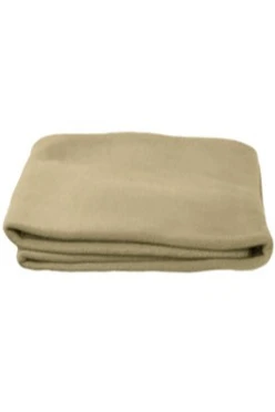 Плед Классик (в упаковке из спанбонда) флисовый 155х170 см, однотонный бежевый