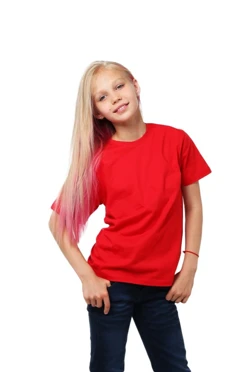 Футболка Премиум детская (Modern), однотонная красная