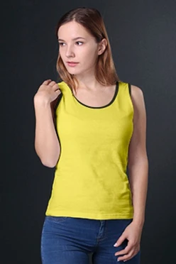 Майка Спорт женская, однотонная лимонная
