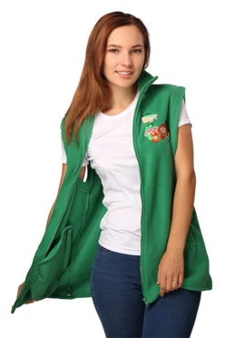 Жилет Браво флисовый без капюшона унисекс, однотонный