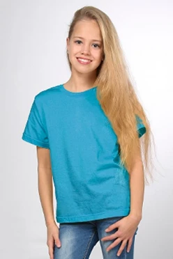 Футболка Степ детская, однотонная голубая