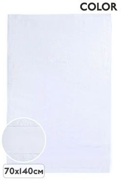 Полотенце махровое 70х140 cм (Color), однотонное белое