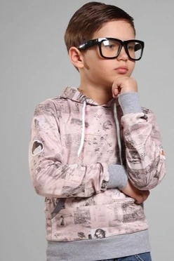 Худи Томми детский с карманами из футера с полной запечаткой