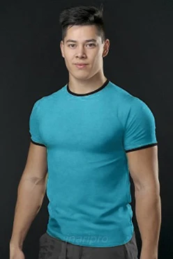 Футболка Атлетик унисекс, однотонная голубая