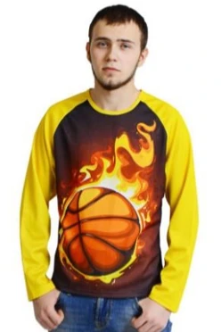 Лонгслив Спэйс Плюс унисекс из кулирки пэ с полной запечаткой