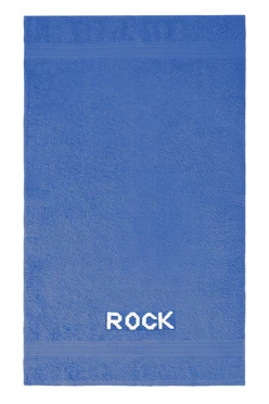 Полотенце махровое 50х90 см с вышивкой (Ituma), голубое