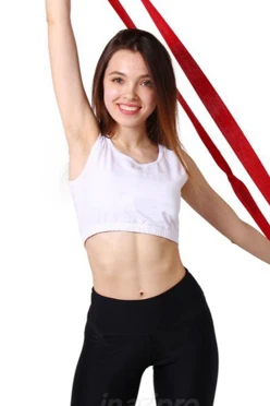 Майка Спорт Мини женская, однотонная белая