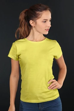 Футболка Степ женская, однотонная лимонная