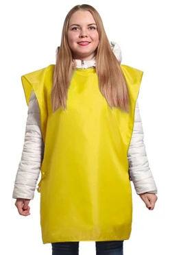 Накидка из шелка 60х80 см, однотонная желтая