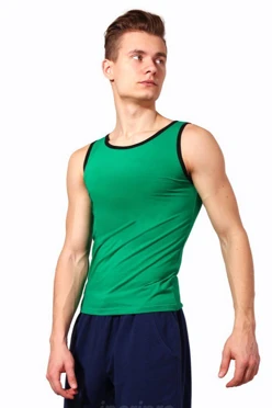 Майка Спорт унисекс, однотонная зеленая
