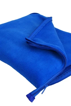 Плед Трансформер (плед-подушка) флисовый 120х155 см, однотонный синий
