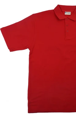 Поло х/б унисекс (РАСПРОДАЖА), однотонная красная