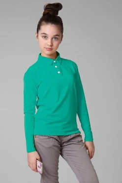 Лонгслив Декстер Плюс детский, однотонный бирюзовый